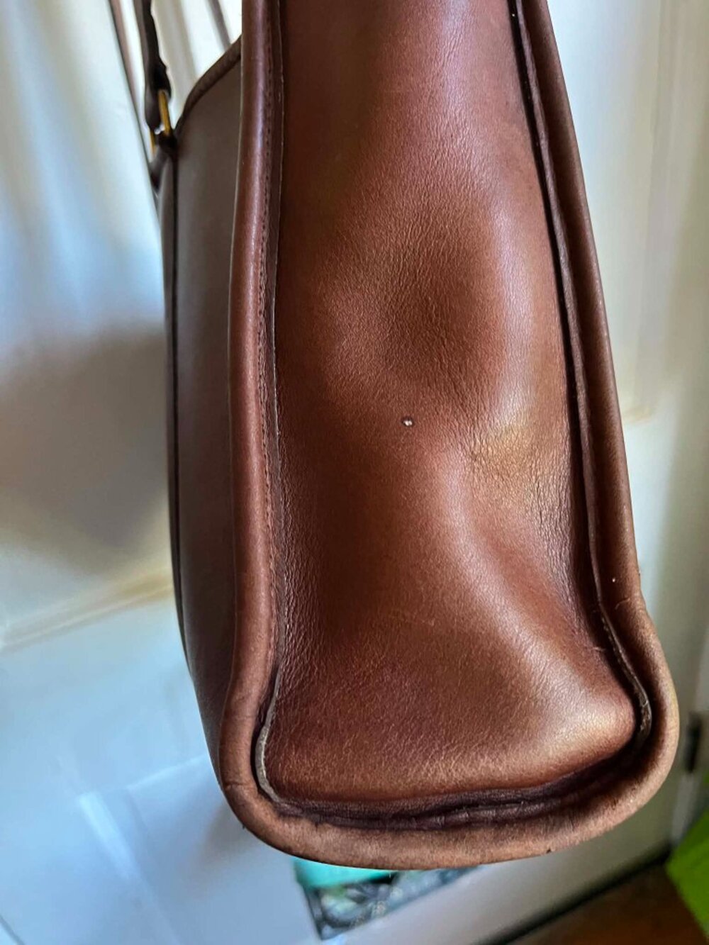 Coach Vintage 80s Shoulder Brief Bag Tote Leather 5230 Brown - Picture 2 of 14